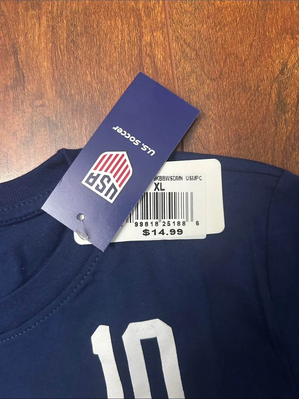 Kids Navy Blue Soccer Jersey T-Shirt - Number 10